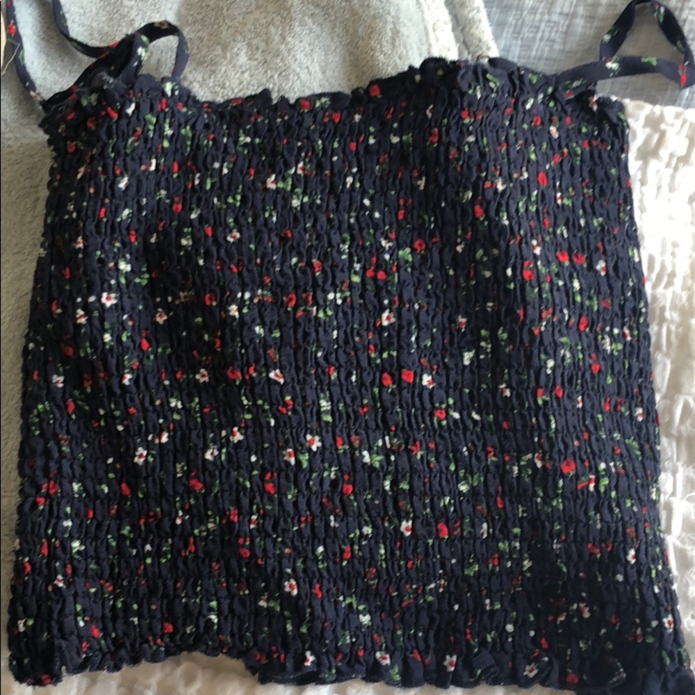 Flowery spaghetti strap tank